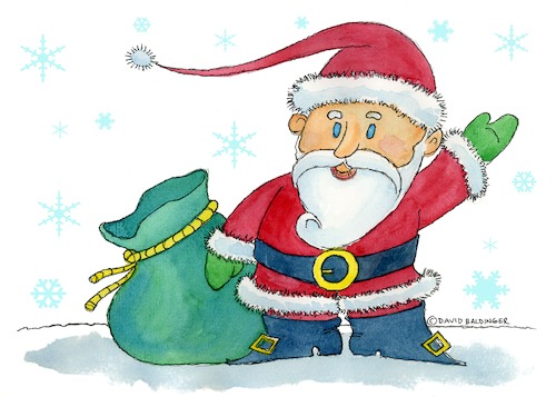 Cartoon: Happy Holidays (medium) by dbaldinger tagged christmas,santa,claus,holiday,december