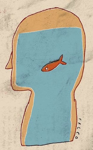 Cartoon: fishthink (medium) by alexfalcocartoons tagged fishthink