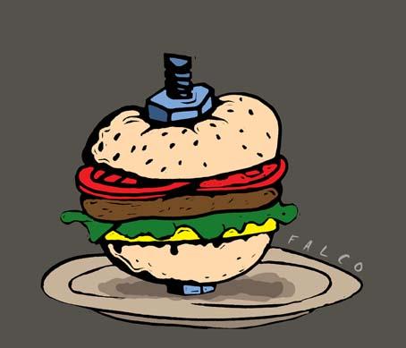 Cartoon: food (medium) by alexfalcocartoons tagged food