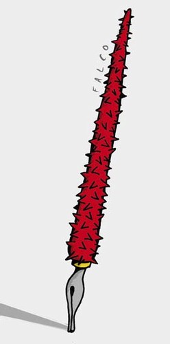 Cartoon: thorns (medium) by alexfalcocartoons tagged thorns