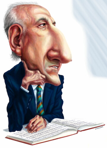 Cartoon: MAURIZIO POLLINI (medium) by ALEX gb tagged maurizio,pollini,pianist