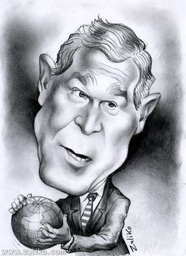 george w bush cartoon. Cartoon: George W Bush