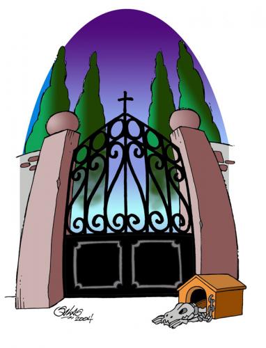 Cemetery By Salas | Media & Culture Cartoon | TOONPOOL