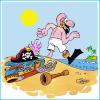 Cartoon: Pirate (small) by Salas tagged pirate caribbean sea ocean swim
