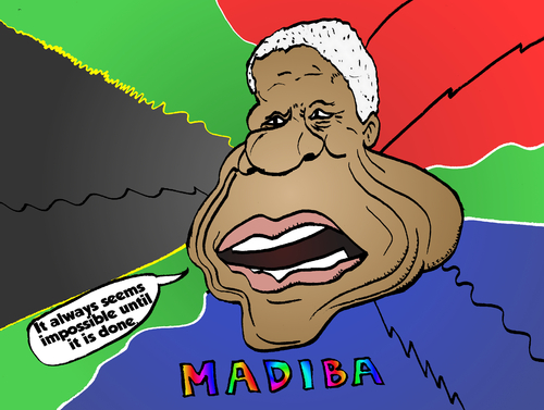 Cartoon: Nelson Mandela caricature (medium) by BinaryOptions tagged optionsclick,binary,option,options,nelson,mandela,madiba,caricature,portrait,comic,webcomic,south,africa,newsmaker,leader,editorial,news,info,politician,politics