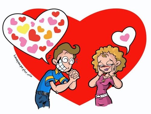 Cartoon: how much do you love me? (medium) by ramzytaweel tagged love,hearts