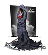Cartoon: Grim reaper Gaza enfants (small) by ramzytaweel tagged grim reaper gaza palestine death
