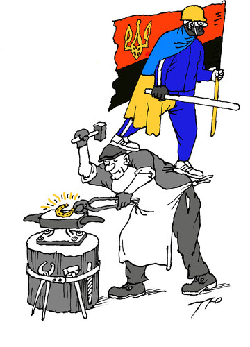 Cartoon: Ukrainian balance (medium) by tunin-s tagged ukrainian,balance