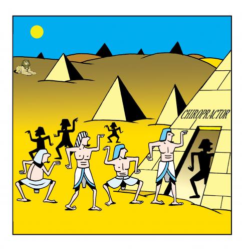 Cartoon: chiropractor (medium) by toons tagged chiropractor,ancient,egypt,pyramids,hospitals,medical,pharoh