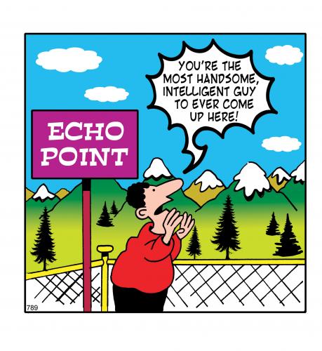 cartoon images of mountains. Cartoon: echo point (medium)