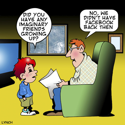 Cartoon: Imaginary friends (medium) by toons tagged media,friends,imaginary,youtube,networking,social,facebook