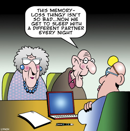 Cartoon: Not so bad (medium) by toons tagged old,age,ageing,pensioners,memory,loss