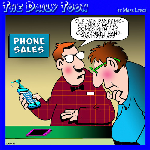Cartoon: Smart phones (medium) by toons tagged coronavirus,covid,19,phone,sales,smart,phones,coronavirus,covid,19,phone,sales,smart,phones
