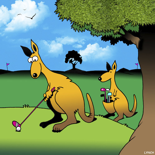 Cartoon: The caddy (medium) by toons tagged kangaroos,caddy,australia,golf,cart,kangaroos,caddy,australia,golf,cart