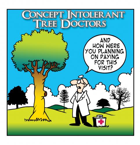 dates tree cartoon. Cartoon: The tree doctor