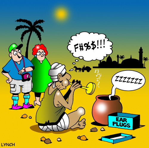 Cartoon: zzzzzz (medium) by toons tagged snake,charmer,music,entertainment,tourism