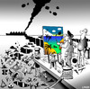 Cartoon: Artistic licence (small) by toons tagged art artistic licence pollution ecology oil spill gallery artist view global warming garbage pallete painting critic