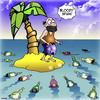 Cartoon: Bloody Spam (small) by toons tagged spam,junk,mail,desert,island,advertising