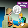 Cartoon: Brazilian wax (small) by toons tagged brazilian,wax,tear,strips,off,me,punctuality,appointments,beauty,spa,sauna