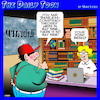 Cartoon: Conspiracy theories (small) by toons tagged conspiracy,theory,library,baseless,rumours,redneck