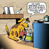 Cartoon: Dog-eat-Dog world (small) by toons tagged dogs,cooking,dog,eat,kitchen,recipes,rat,race