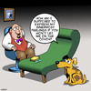 Cartoon: Dog psychatrist (small) by toons tagged dogs animals shrink personal problems mental anguish pets