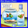 Cartoon: Drunk fish (small) by toons tagged vodka,fish,bowl,alcohol,animals