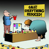 Cartoon: Everything reduced (small) by toons tagged retail,sales,miniatures,everything,reduced,sale,items,small,things