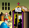 Cartoon: five sins or less (small) by toons tagged religion,confession,sinning,sins,deadly,priest,minister,church,catholics,commandments,pennance