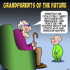 Cartoon: Grandparents (small) by toons tagged grandparents,hashtag,babies,tweeting,selfies,wifi,nostalga,old,people