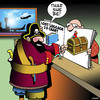Cartoon: Lost luggage (small) by toons tagged pirates,lost,luggage,air,travel,treasure,chest
