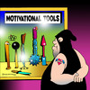 Cartoon: motivational tools (small) by toons tagged motivational,tools,torture,dungeon,pain,whips,medievil,truth,serum