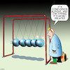 Cartoon: Newtons cradle (small) by toons tagged concussion,newtons,cradle,work,related,injury,compensation,head