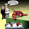 Cartoon: Options (small) by toons tagged lobsters,suicide,chefs,cooking,lobster,pots,restaurants