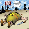 Cartoon: Steroids cartoon (small) by toons tagged performance,enhancing,drugs,david,and,goliath,slingshots,the,bible,anti,doping,agency,steroids,history