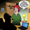 Cartoon: Twitter (small) by toons tagged tweety,bird,twitter,social,networks,birds,angry,tweeting