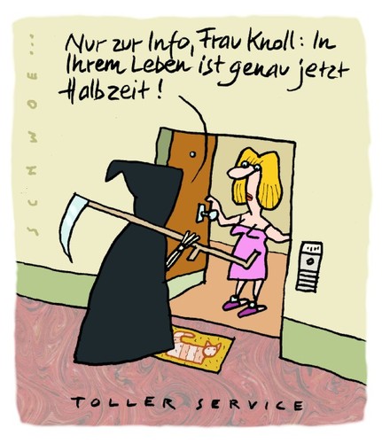 Cartoon: Halbzeit (medium) by schwoe tagged tod,halbzeit,zukunft,sterben,service
