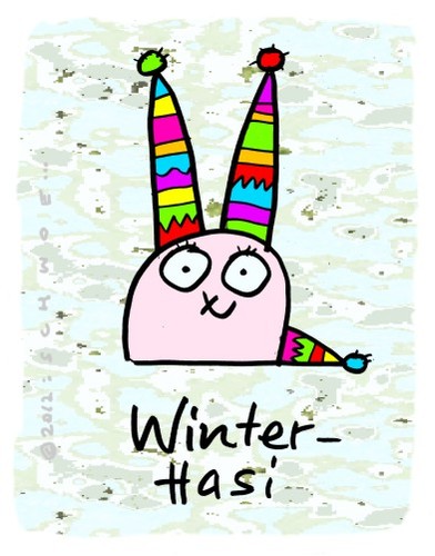 Cartoon: Hasi 49 (medium) by schwoe tagged hasi,hase,kälte,winter,mutze,zipfelmütze,schnee,eis