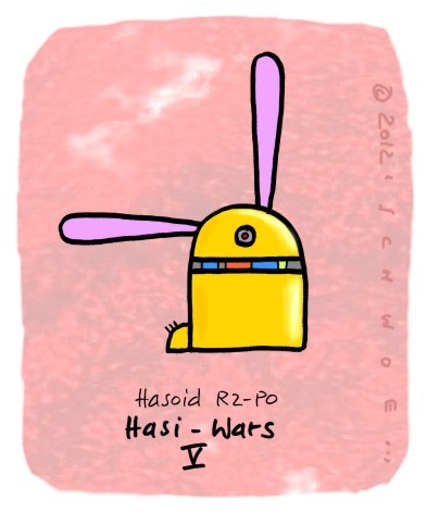Cartoon: Hasi 70 (medium) by schwoe tagged hase,hasi,droid,starwars,roboter,jedi