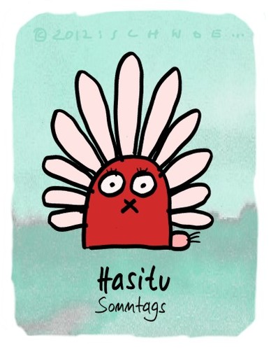 Cartoon: Hasi 80 (medium) by schwoe tagged hasi,hase,federschmuck,indianer,häuptling,chief