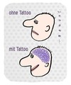 Cartoon: HirnTattoo (small) by schwoe tagged tattoo,tätowierung,hirn,denken,mode