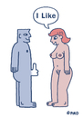 Cartoon: Facebook Love (small) by piro tagged love,sex,man,woman,facebook
