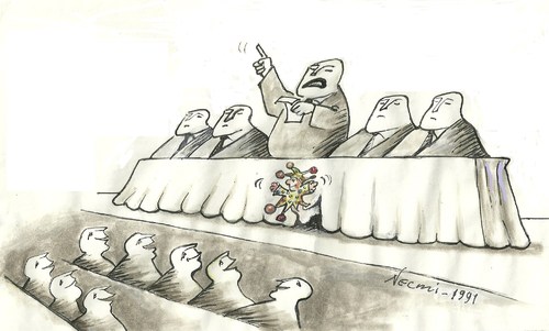 Cartoon: speech-rede (medium) by necmi oguzer tagged speech,rede,politiker