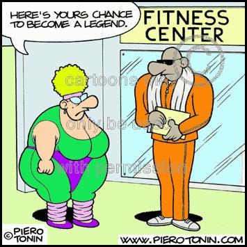 Cartoon: Fitness (medium) by Piero Tonin tagged gyms,gym,fitness,tonin,piero,overweight,weight,fat,women