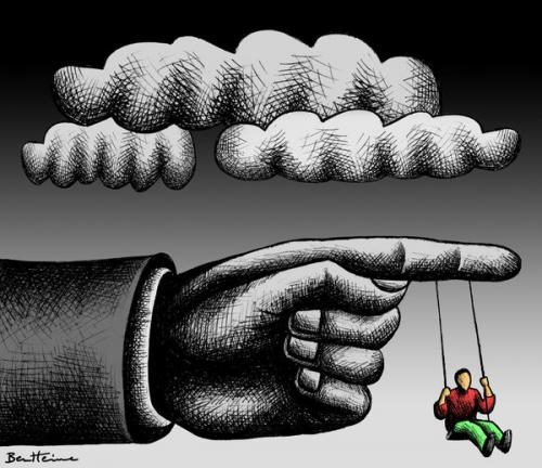 Cartoon: Childhood (medium) by BenHeine tagged childhood,authority,hand,cloud,youngster,balancoire,swing,enfance,small,baby,fun,terror,finger,doigt,show,play,game,jeu,sad,past,melancholy,nostalgia,kind,ben,heine,