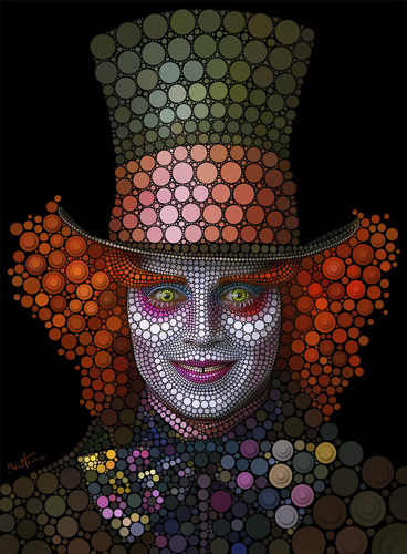 Cartoon: Mad Hatter - Johnny Depp (medium) by BenHeine tagged alice,au