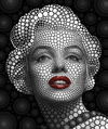 Cartoon: Marilyn Monroe (small) by BenHeine tagged marilyn monroe marilynmonroe ben heine benheine digital circlism digitalcirclism art theartistery portrait sensuality sensual actress singer actrice chanteuse passion cercles circles eyes yeux expressive glamor glamour norma jeane mortenson baker model wo