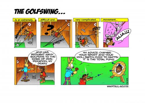 golf swing cartoon. Cartoon: The Golfswing