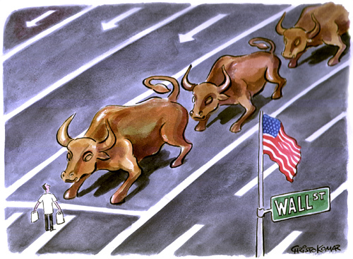 Cartoon: Occupy Wall street (medium) by Christo Komarnitski tagged street,wall,square,tiananmen