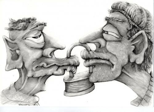 Cartoon: Dialogue (medium) by bytoth tagged politics
